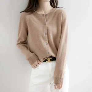 Women Cardigans Sweater 2023 Casual Warm Autumn Winter O-neck Long Sleeve Single Breasted Slim Fashion Korean Knitwears Tops