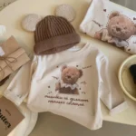 Family Long Sleeve T Shirt for Daddy and Son Autumn Clothes Korean Mommy and Daughter Matching Clothes Fall Infant Baby Bodysuit