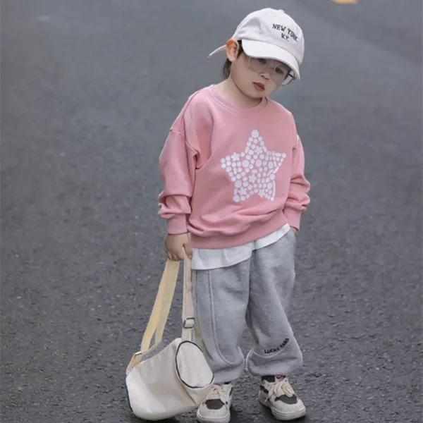 Matching Family Sweatshirt Mother And Daughter Clothes Dad Son Same Long Sleeve Tops 2023 Autumn Korean Women Children Clothing